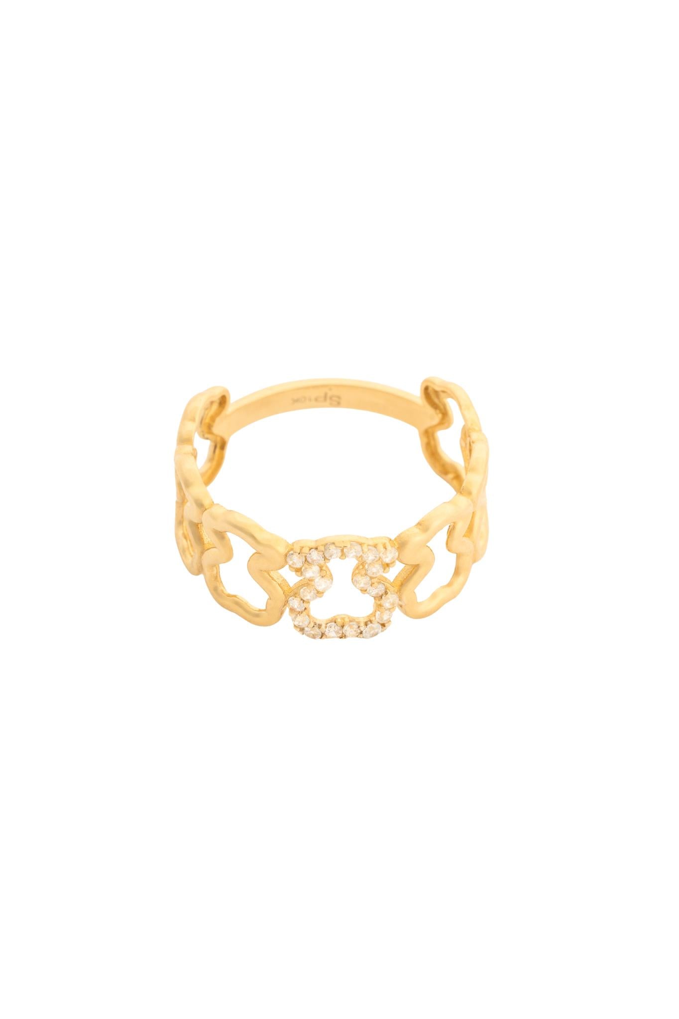 Anillo 10 kilates osos lisos huecos y centro de zirconias..png