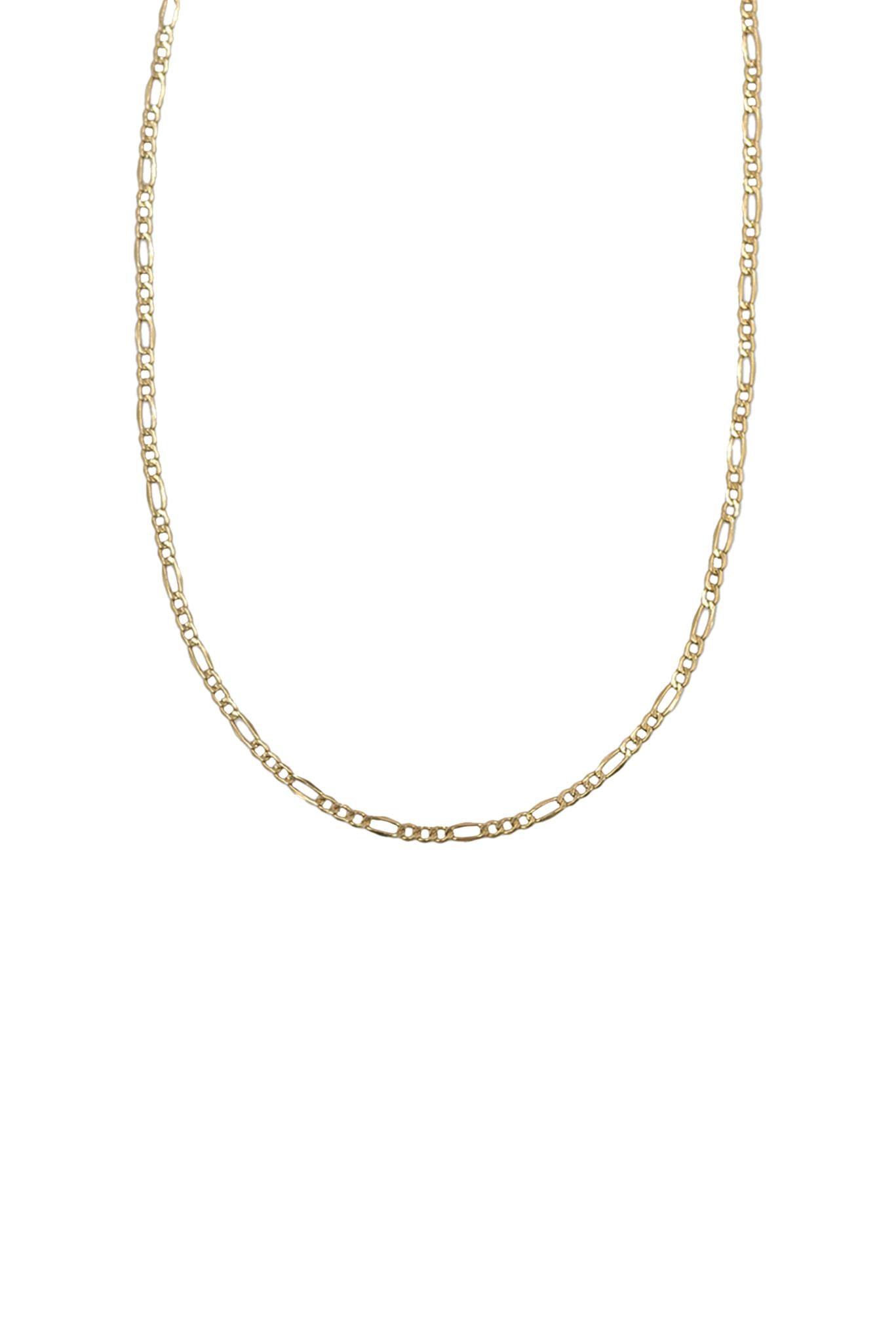 Cadena de oro sólido de 10 kilates con un eslabón cartier ultra corta .png