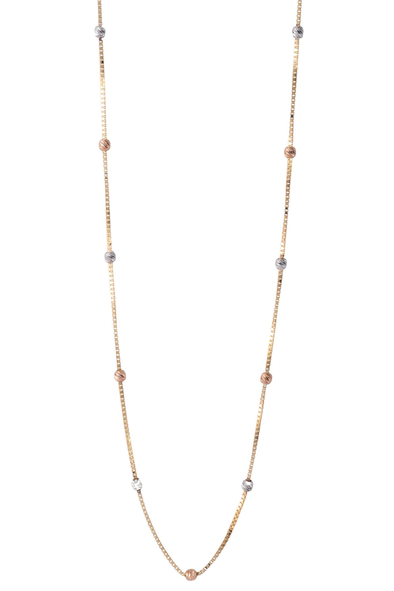 Cadena de oro sólido en 10 kilates con tejido cola de rata y