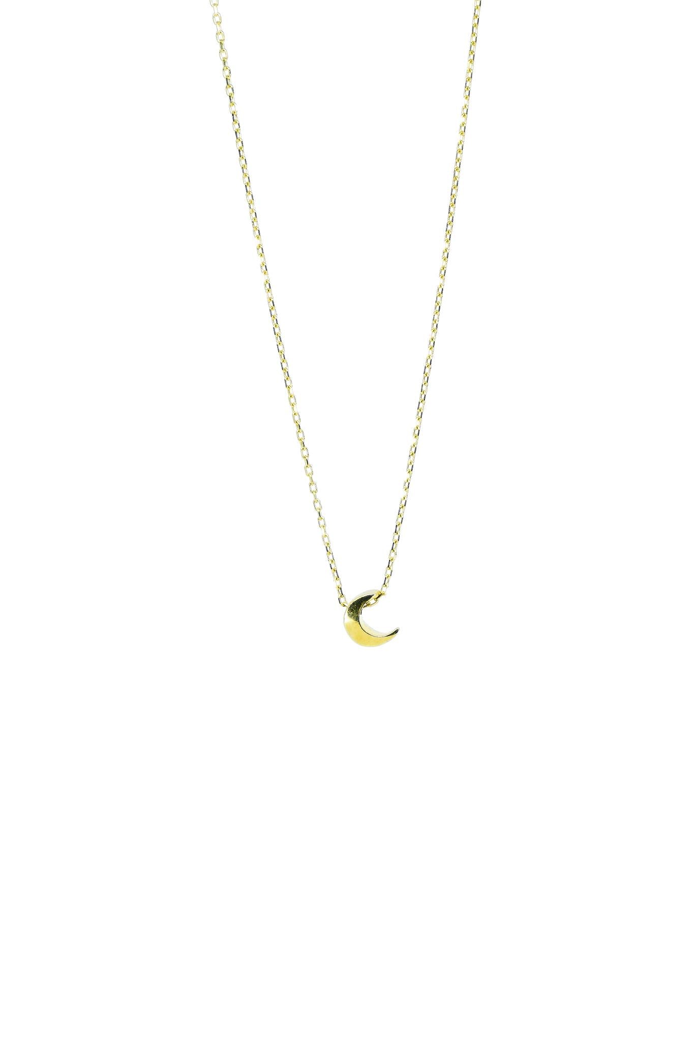 Collar de oro solido de 14 kilates con un luna al finalizar.png