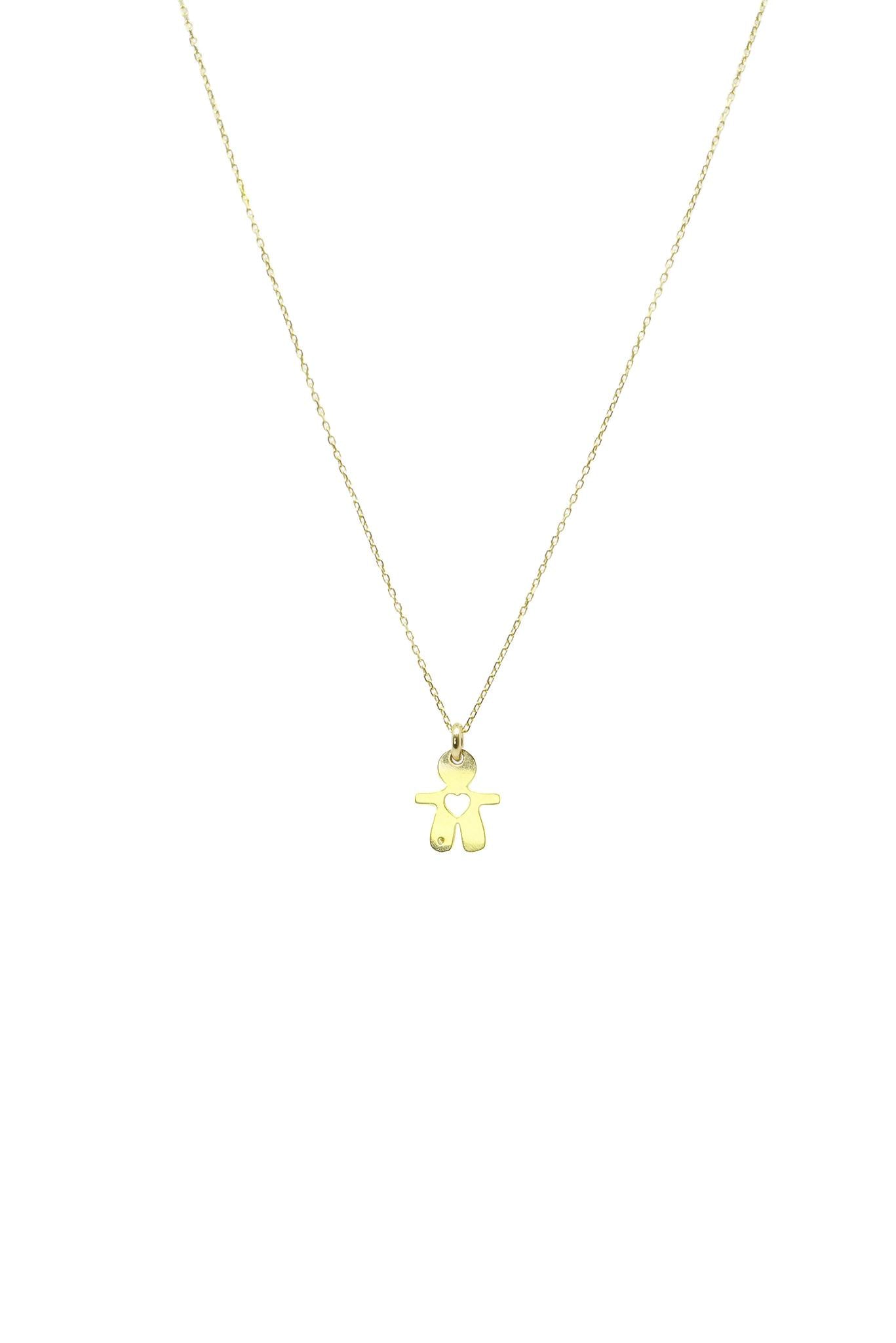 Collar de oro sólido de 14 kilates con un niño de dije.png