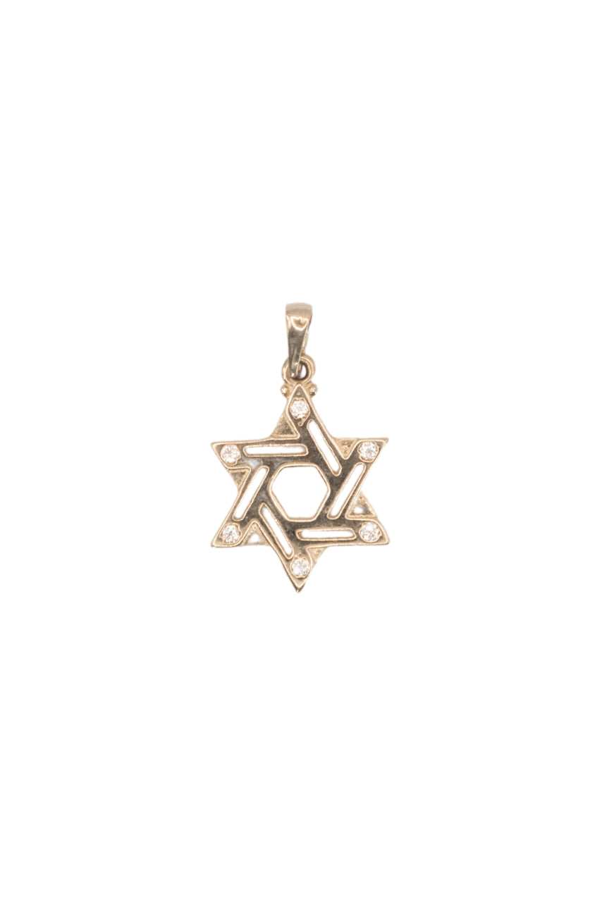 Dije 14 kilates estrella de 6 picos hueca y zirconias en las puntas..png