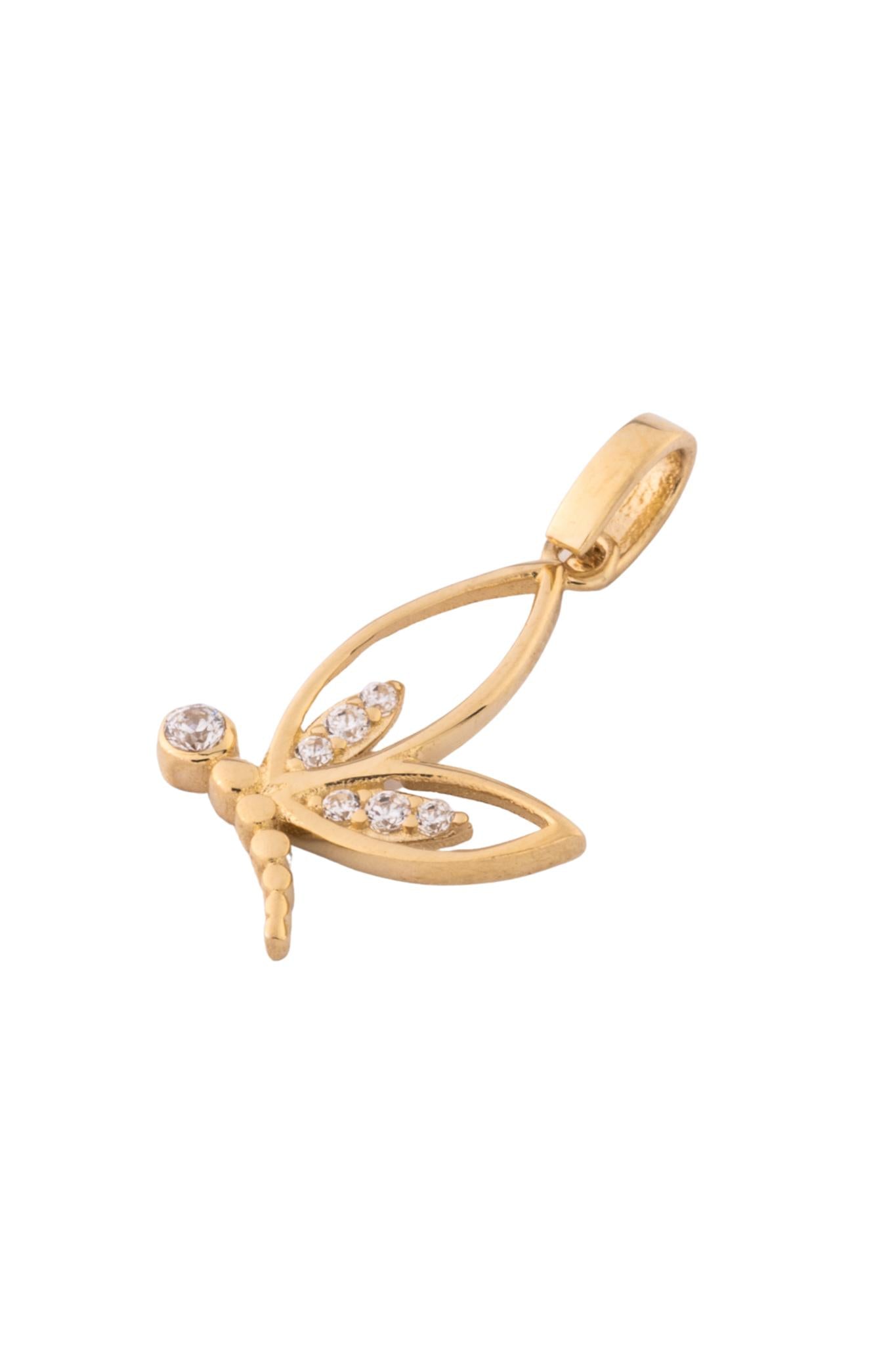 Dije de oro solido en 10 kilates con forma de mitad de libélula.png