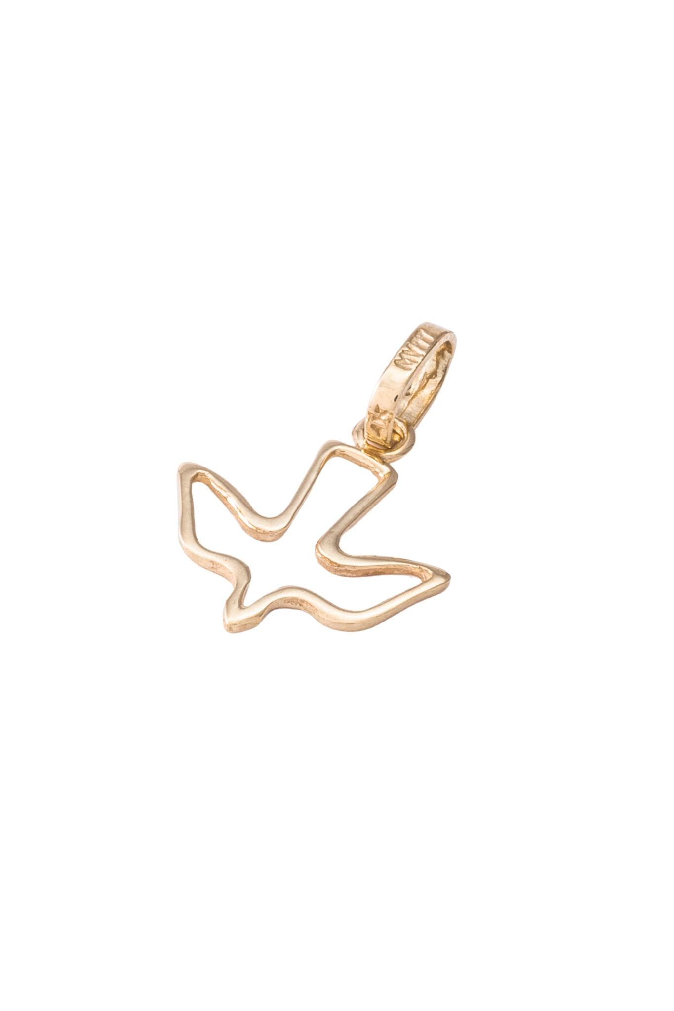 Dije de oro sólido en 14 kilates con forma de espiritu santo en contorno..png