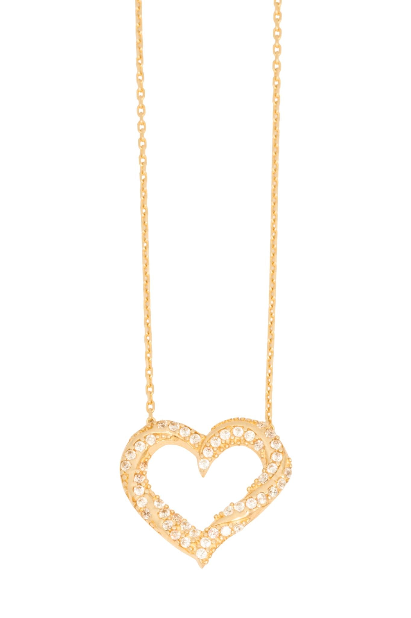 Gargantilla 10 kilates dije corazón y contorno de zirconias..png