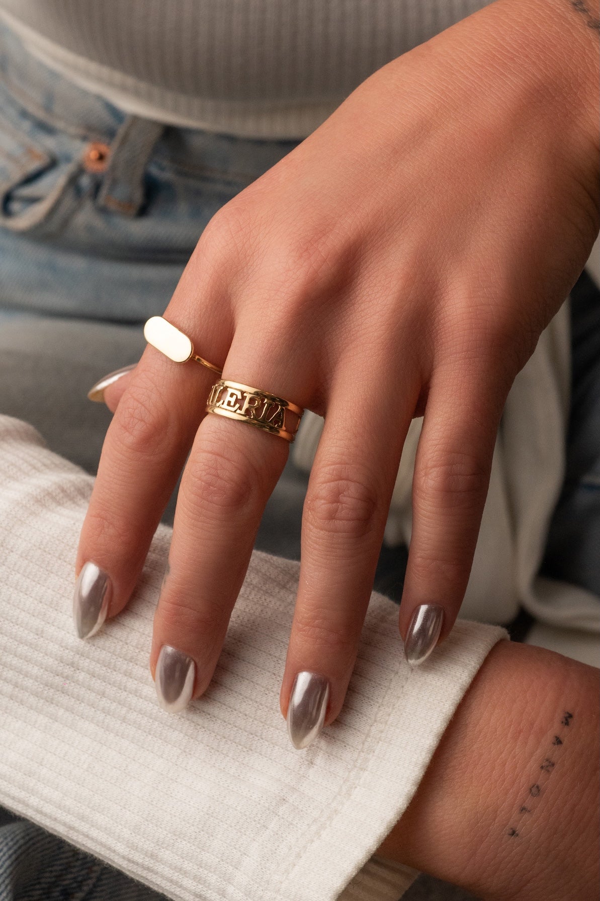 Anillo Personalizado De Oro Sólido