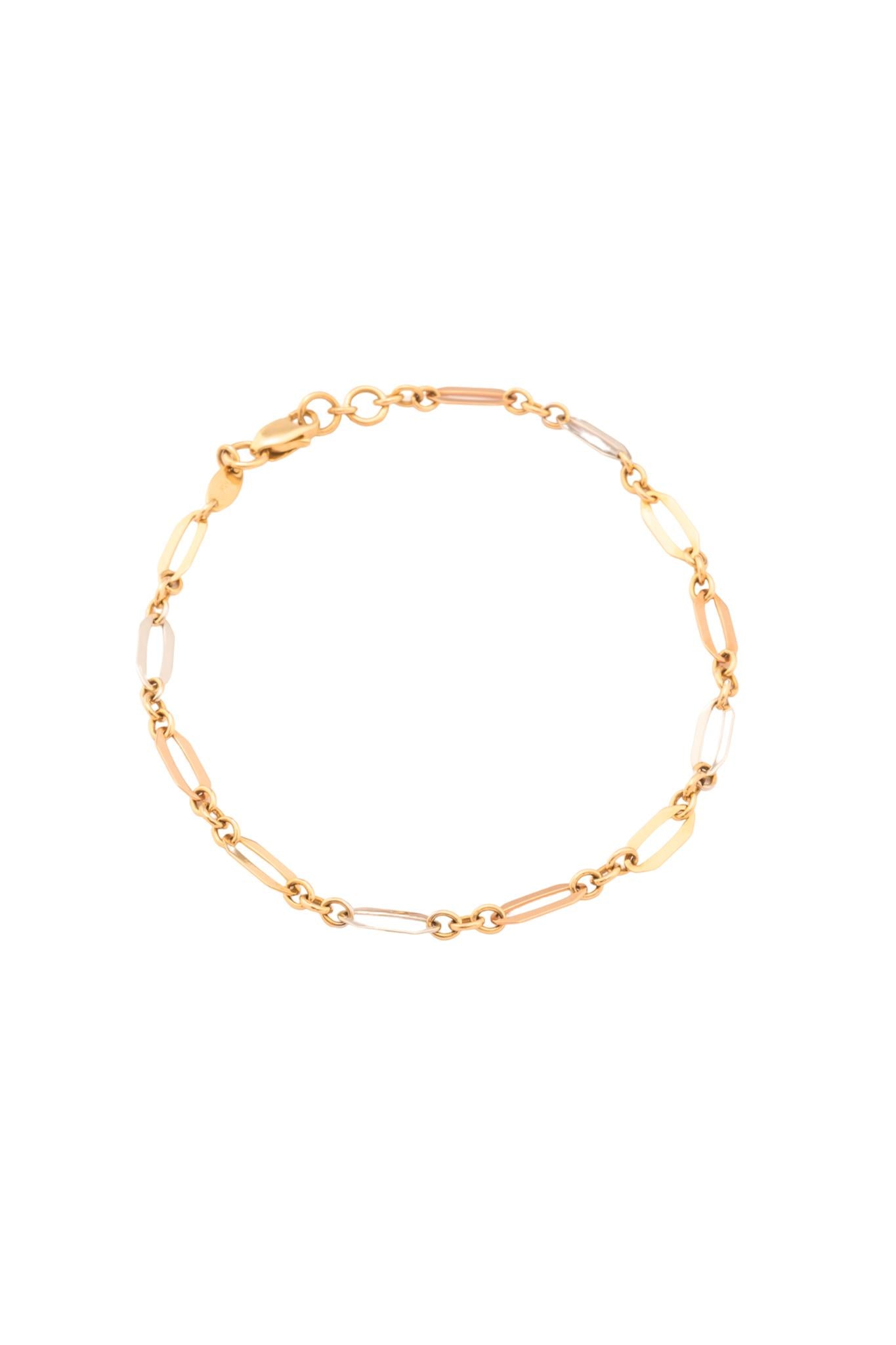 Pulsera 10 kilates estilo de semilla hueca en oro florentino..png