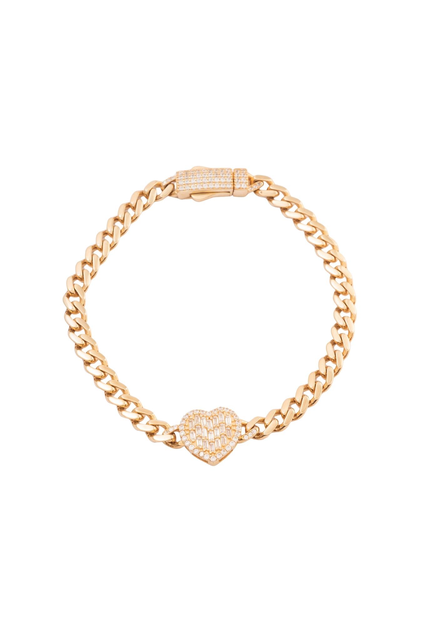 Pulsera 10 kilates tejido cubano y centro corazón..png