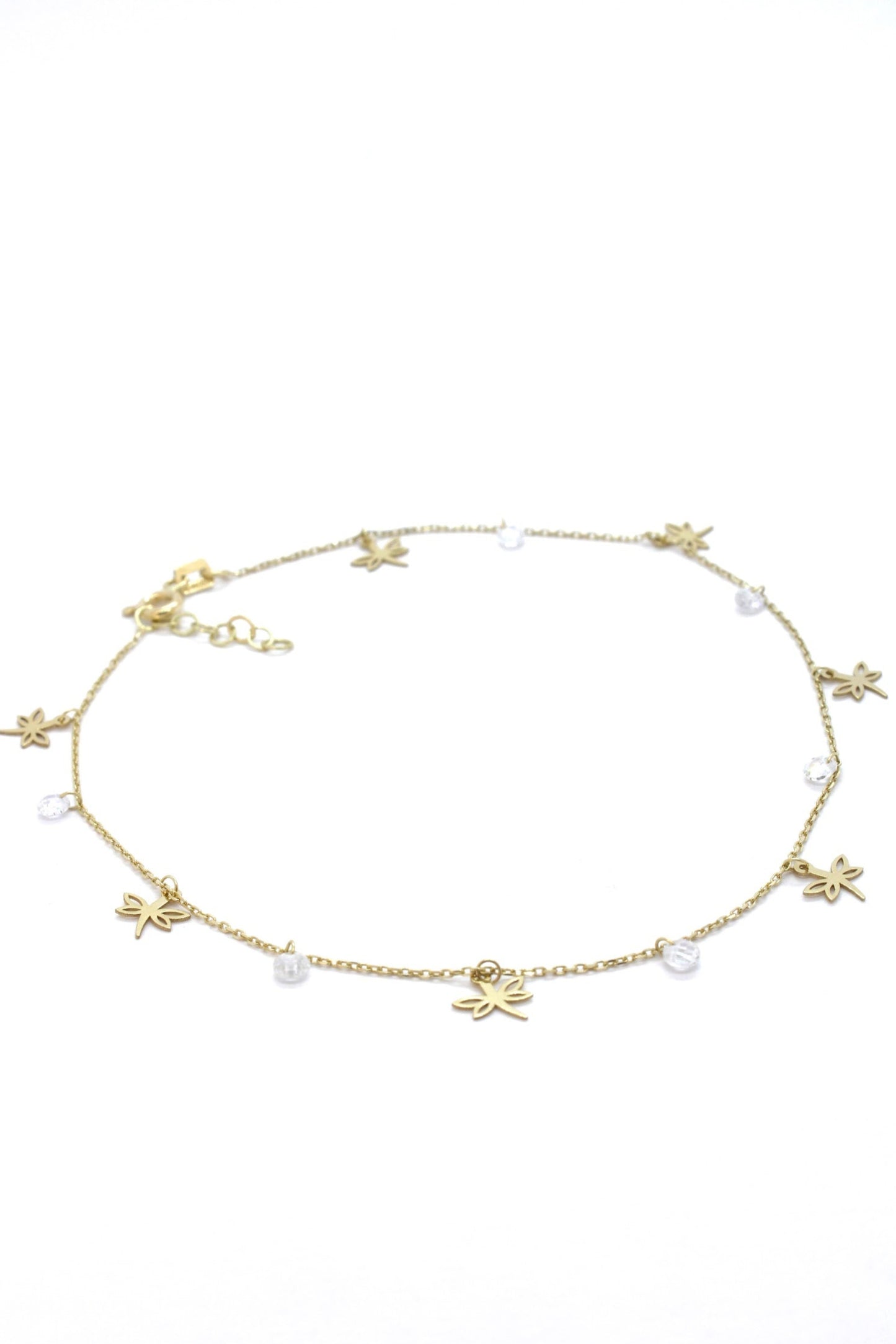 Pulsera de oro solido de 10 kilates con libelula y zircunias .png