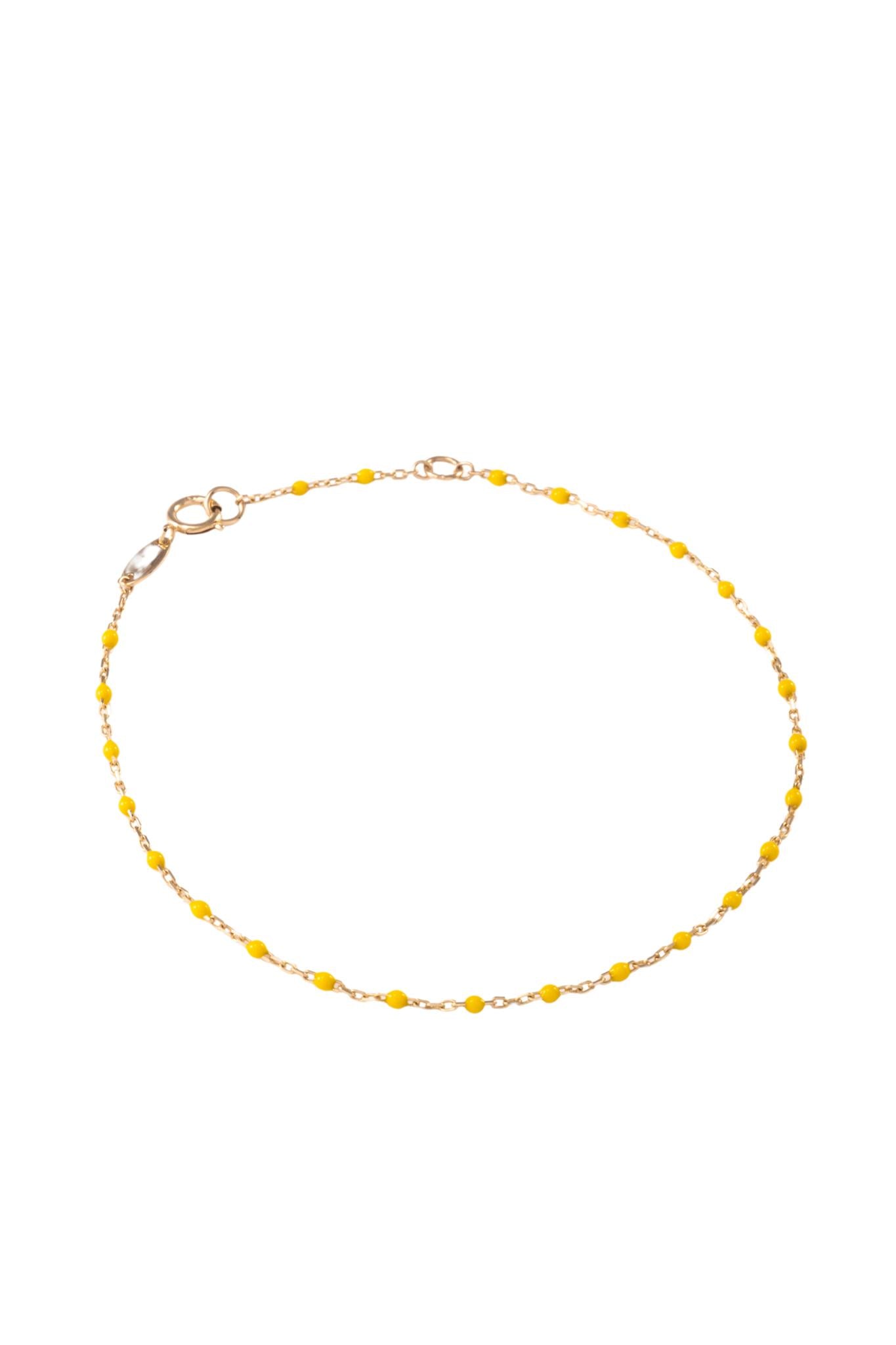 Pulsera de oro sólido en 10 kilates con bolitas esmaltadas amarillas..png