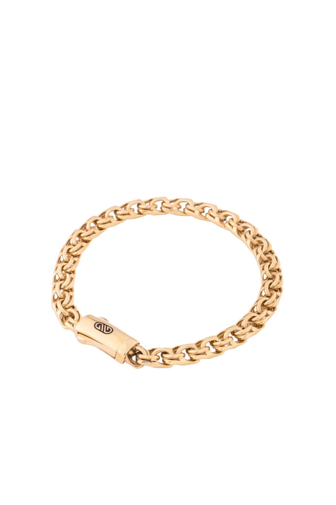 Pulsera de oro sólido en 10 kilates tejido chino oro amarillo..png