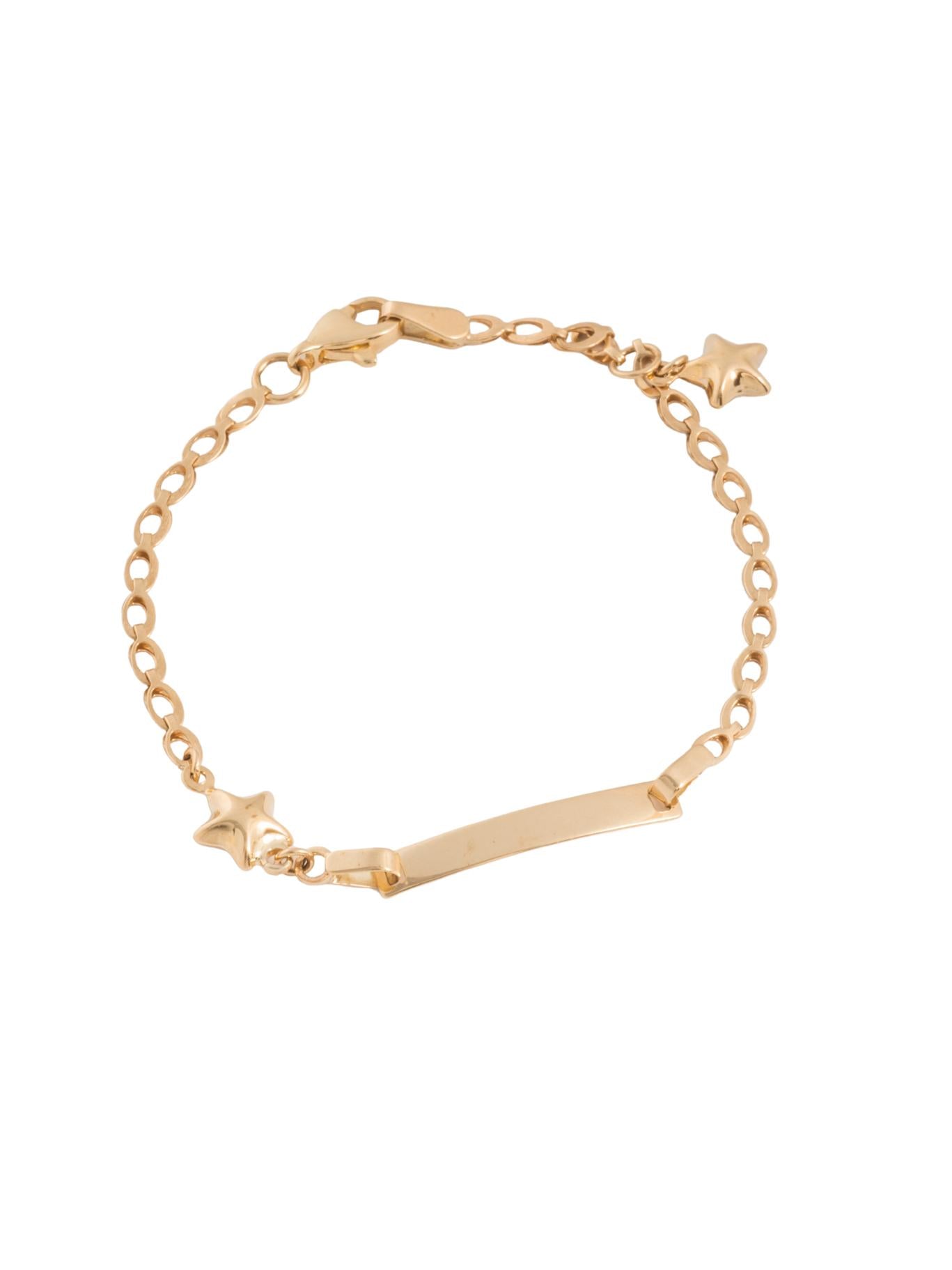 Pulsera esclava 10 kilates placa delgada y estrellas infladas.png