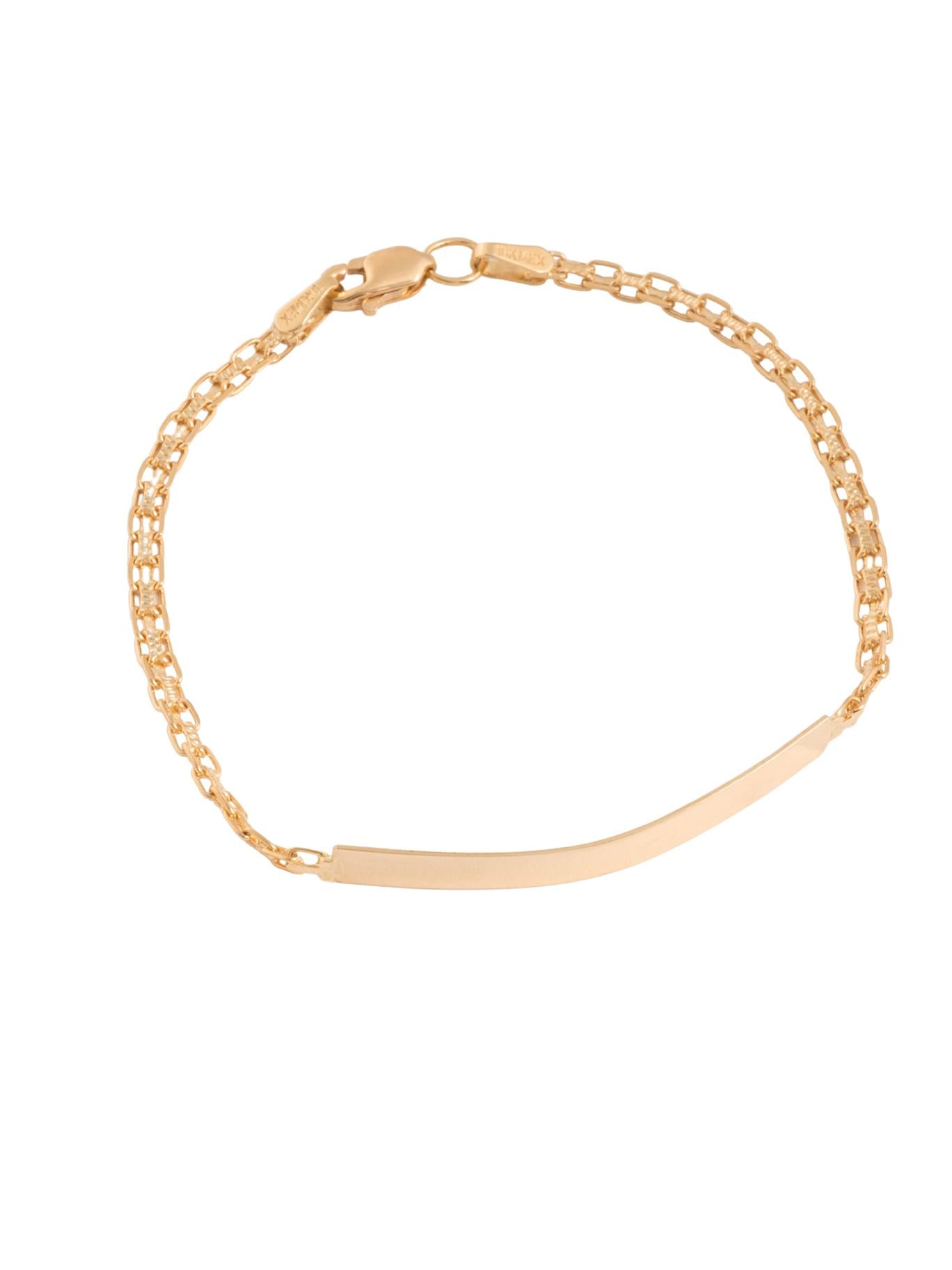 Pulsera esclava 10 kilates tejido doble rectangular y placa lisa.png