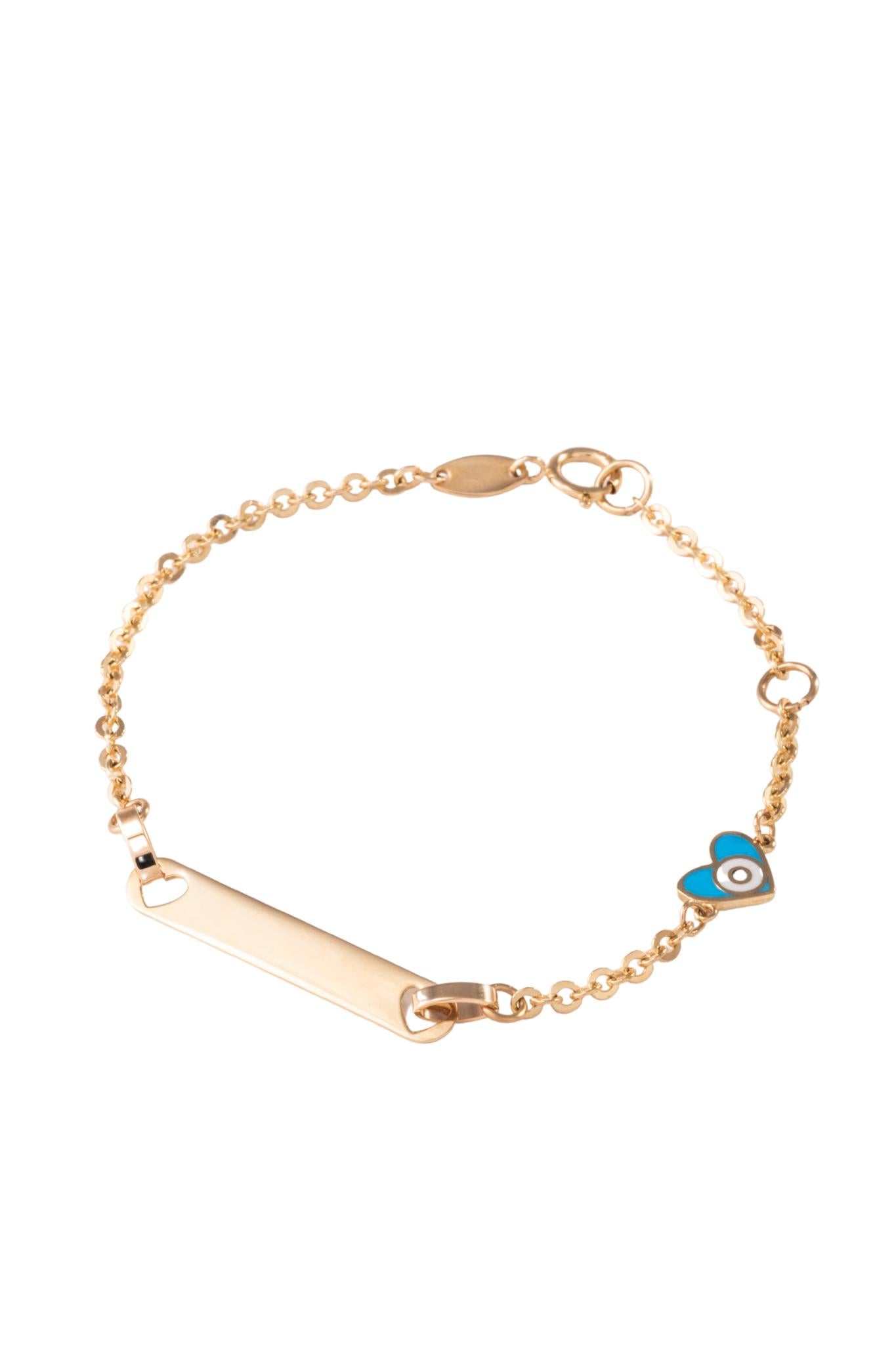 Pulsera esclava de oro sólido en 10 kilates con tejido eslabón básico.png