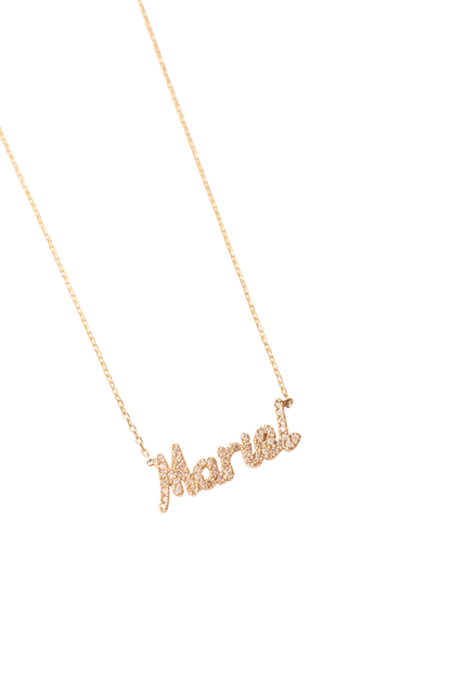 Collar personalizado de diamantes en 14 kilates