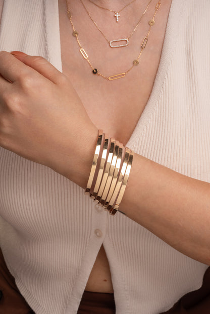 Pulsera semanario 10 kilates forma básica lisa