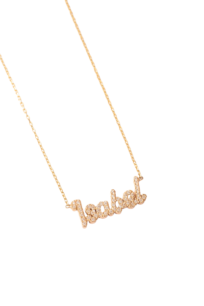 Collar personalizado de diamantes en 14 kilates