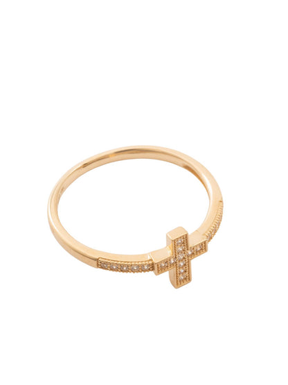 Anillo 10 kilates brazo media churumbela biselada y cruz de zirconias biseladas.png