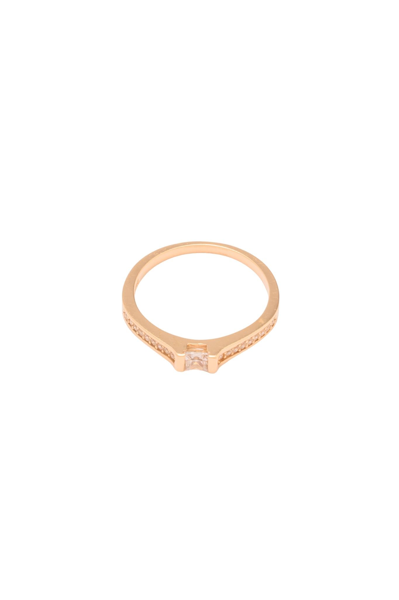 Anillo Biselado Anillo 10 kilates estilo de churumbela, biselado en la zirconia blanca ...