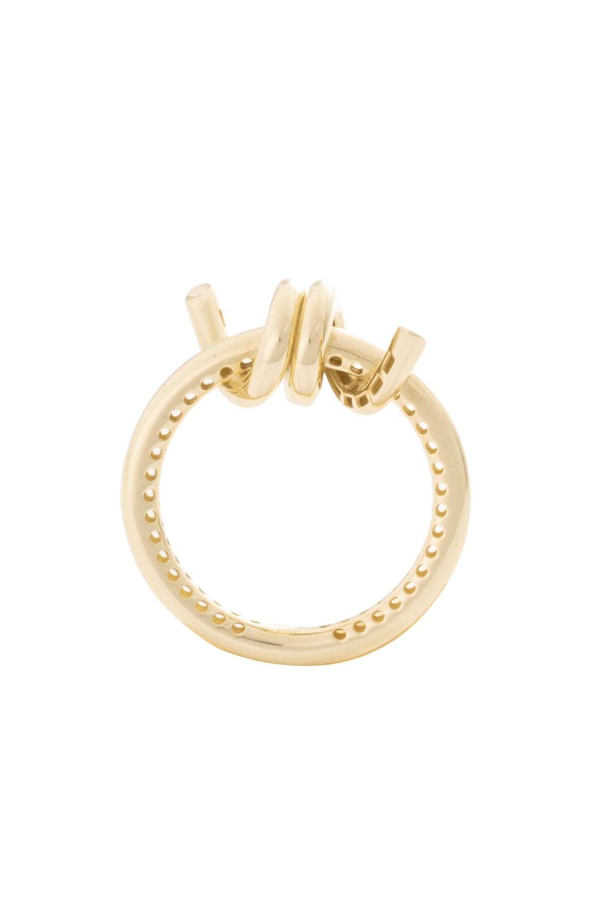 Anillo 10 kilates, nudo enlazado y centro liso..png