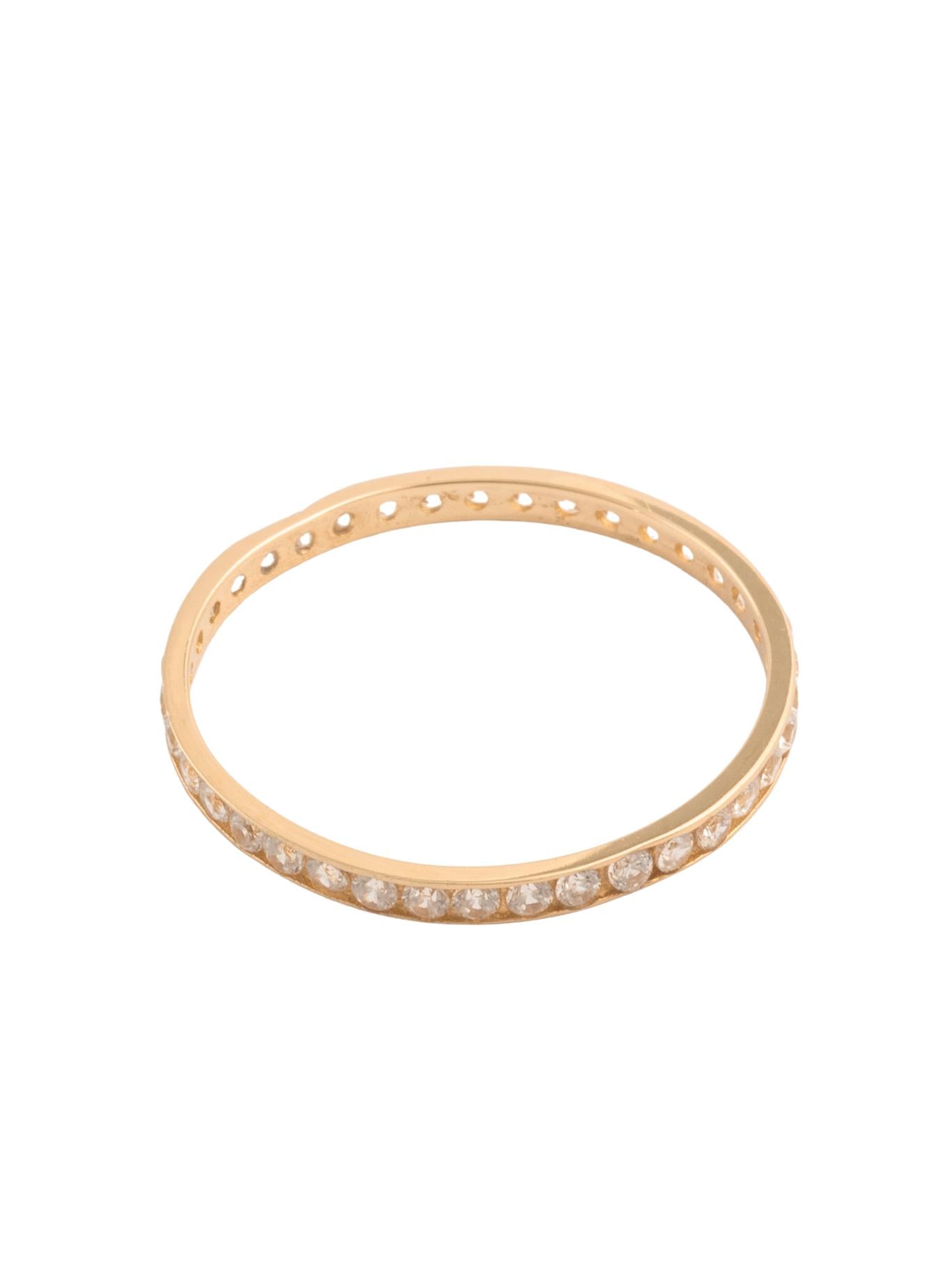 Anillo churumbela de oro sólido en 14 kilates con zirconias biseladas delgado completa..png