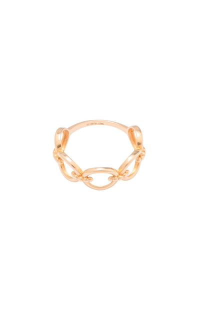 Anillo de oro sólido de 10 kilates con la silueta de circulo entrelazado .png