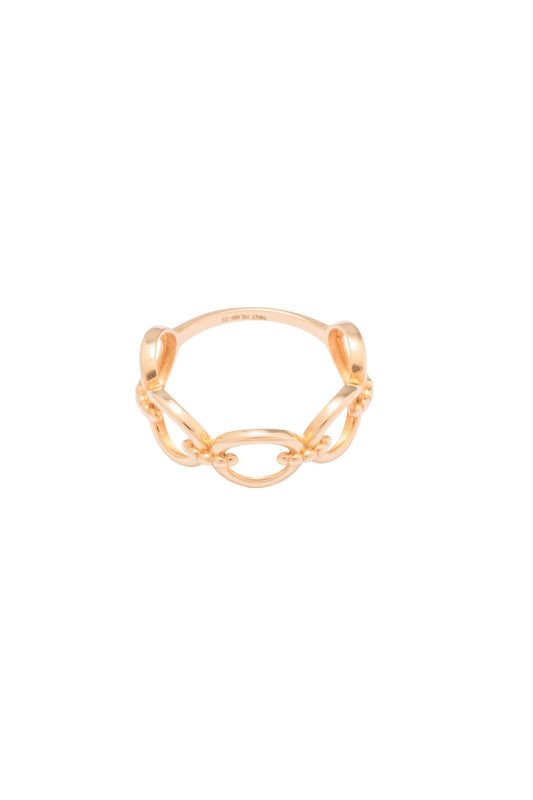 Anillo de oro sólido de 10 kilates con la silueta de circulo entrelazado .png