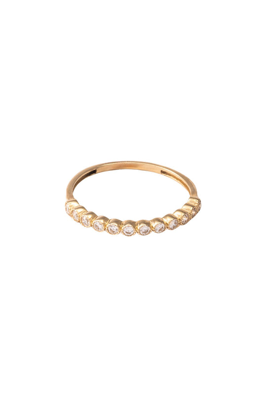 Anillo de oro sólido en 10 kilates con media churumbela zirconias con bisel de bolitas mini lisas..png