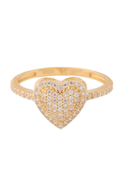 Anillo de oro solido en 10 kilates con un controno de zirconias y en el centro un corazón con zirconia .png