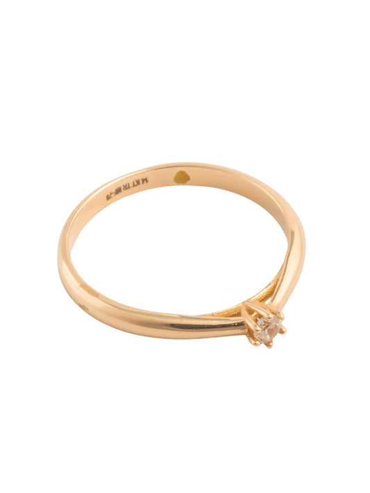 Anillo de oro sólido en 14 kilates con zirconia mini y brazo liso..png