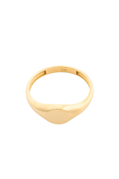 Anillo en 10 kilates con placa lisa circular para grabar.png