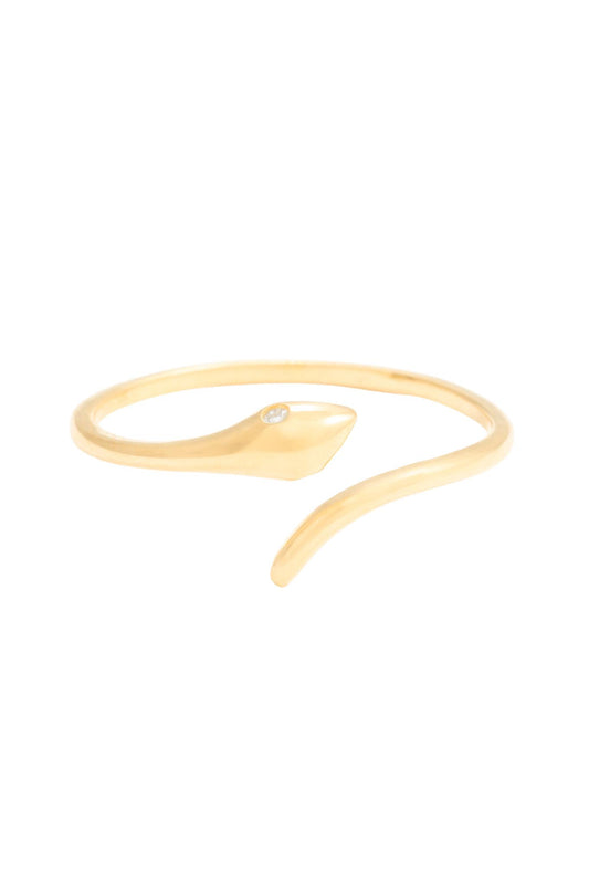 Anillo en 10 kilates con serpiente lisa y ojos de zirconias blancas.png