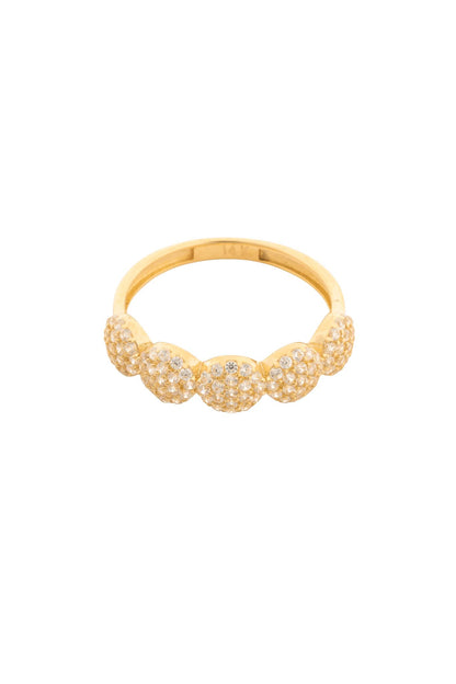 Anillo en 14 kilates con cinco bolitas aplastadas y zirconias.png