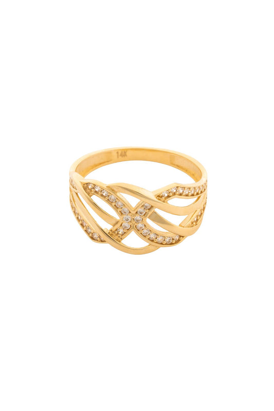 Anillo en 14 kilates con triple trenzado, zirconia y liso.png