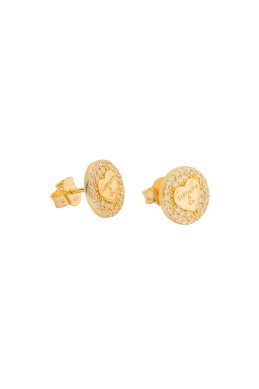 Arete 10 kilates círculo de zirconias y corazón liso con letras..png