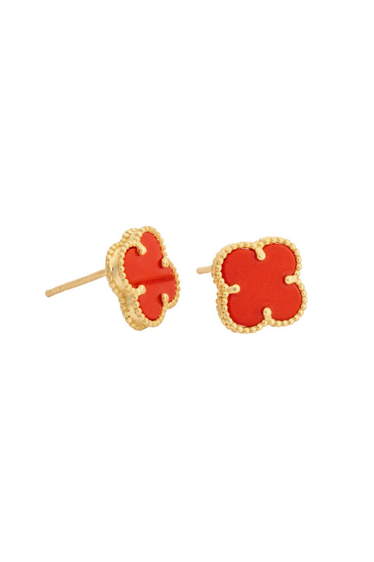 Arete 10 kilates flor rojo..png