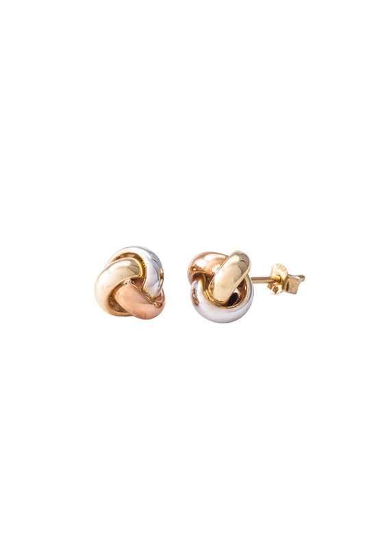 Arete de oro solido en 10 kilates con forma de nudo florentino chico.png