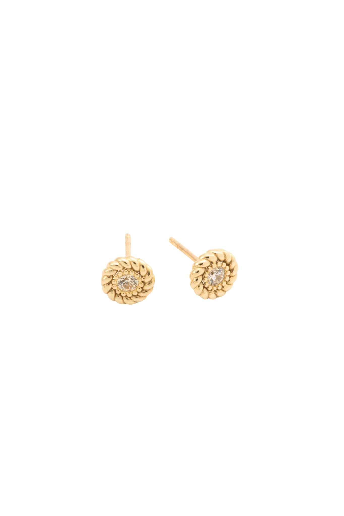 Arete de oro sólido en 10 kilates con zirconia blanca al centro y contorno liso estilo cuerda..png