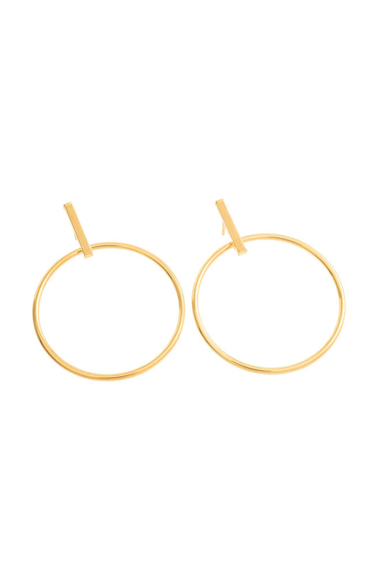 Arete en 10 kilates con aro y barra lisa.png