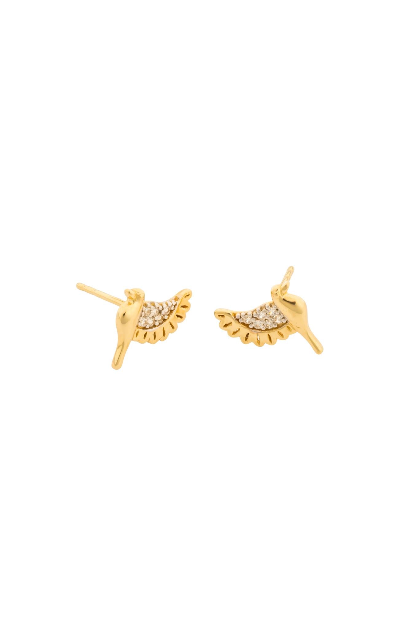 Arete en 10 kilates con colibrí y alas de zirconias.png