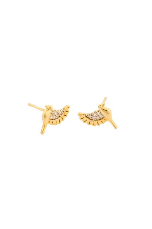 Arete en 10 kilates con colibrí y alas de zirconias.png