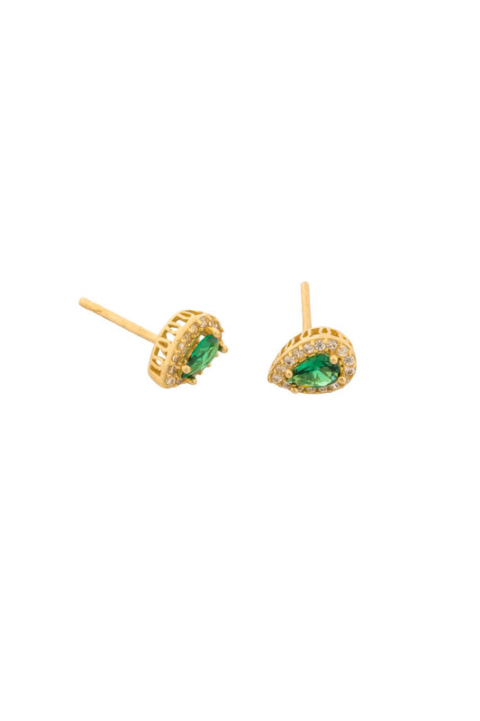 Arete en 10 kilates con gota verde y zirconias.png