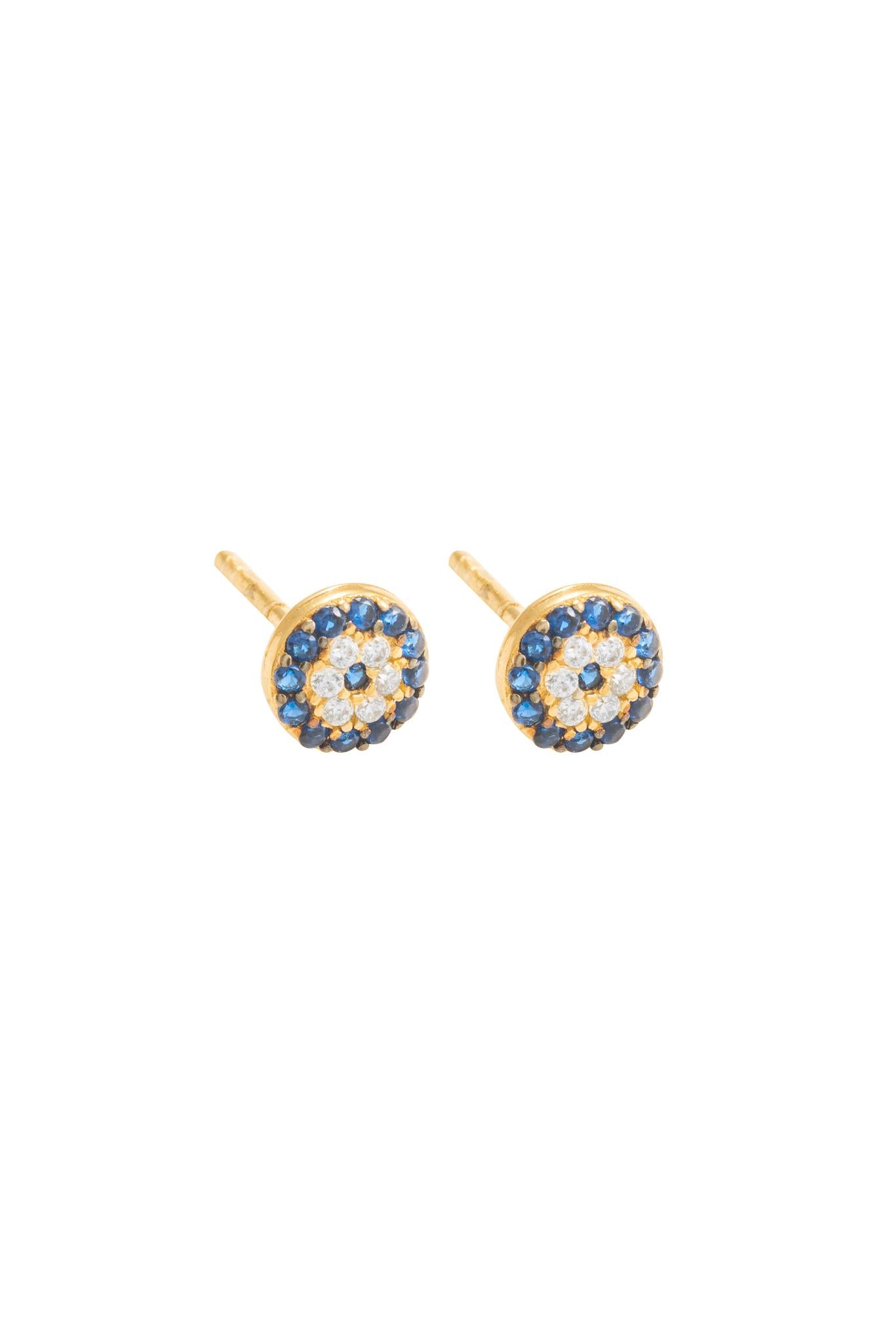 Arete en 10 kilates con ojo y zirconias azul rey.png