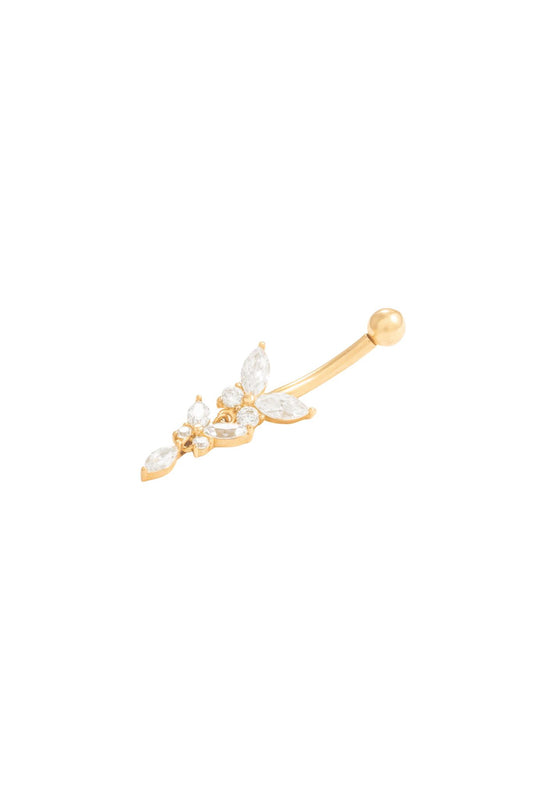 Arete ombligo en 10 kilates con doble mariposa en zirconia y zirconia colgante.png