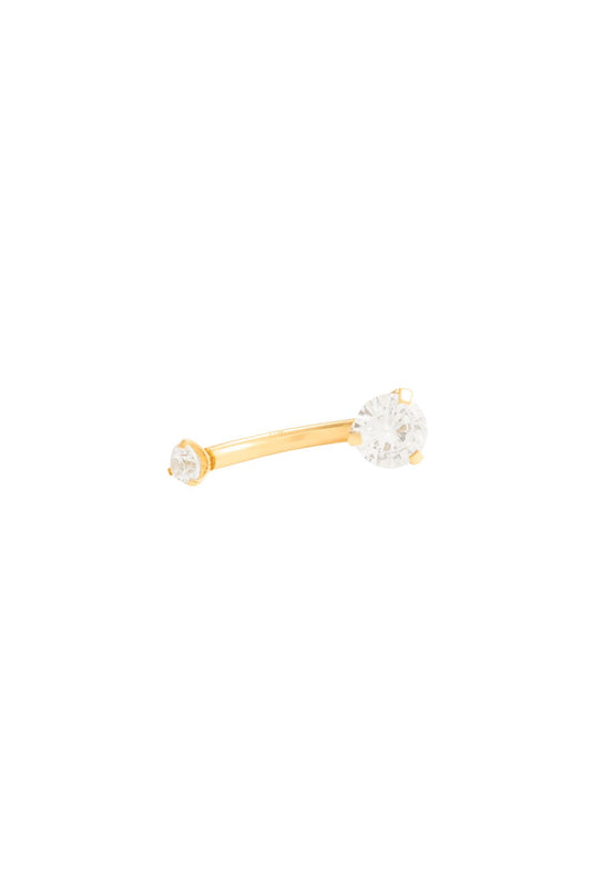 Arete ombligo en 10 kilates con doble zirconia sencilla.png