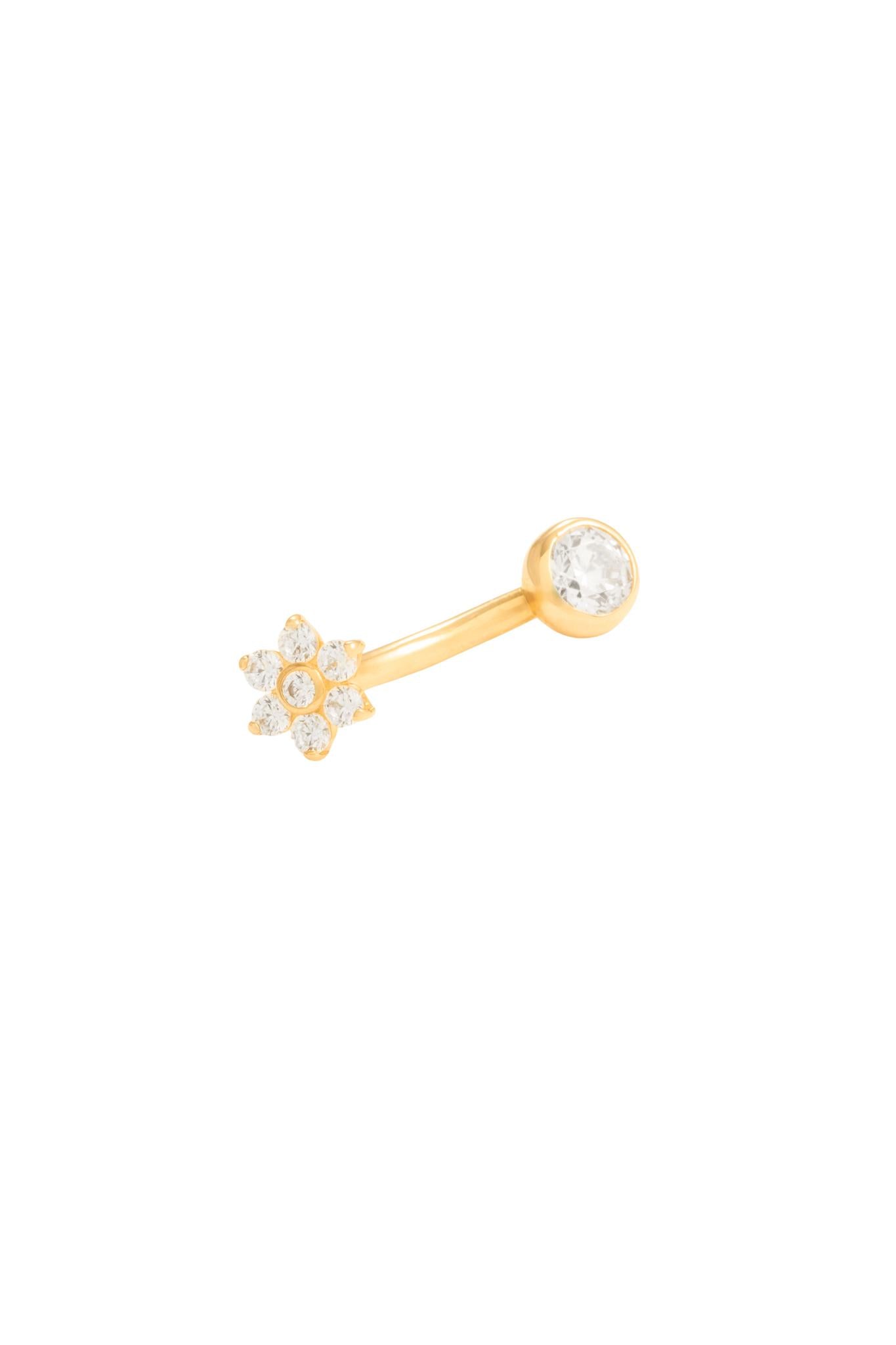 Arete ombligo en 10 kilates con zirconia circular y flor en zirconia.png
