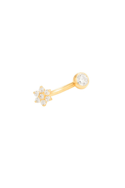 Arete ombligo en 10 kilates con zirconia circular y flor en zirconia.png
