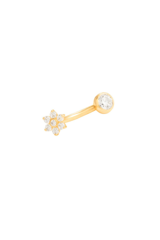 Arete ombligo en 10 kilates con zirconia circular y flor en zirconia.png