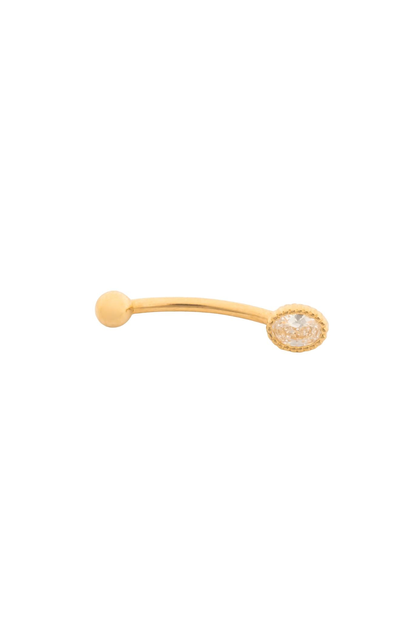 Arete ombligo en 14 kilates con zirconia de gota y contorno dorado.png