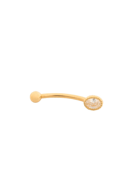Arete ombligo en 14 kilates con zirconia de gota y contorno dorado.png